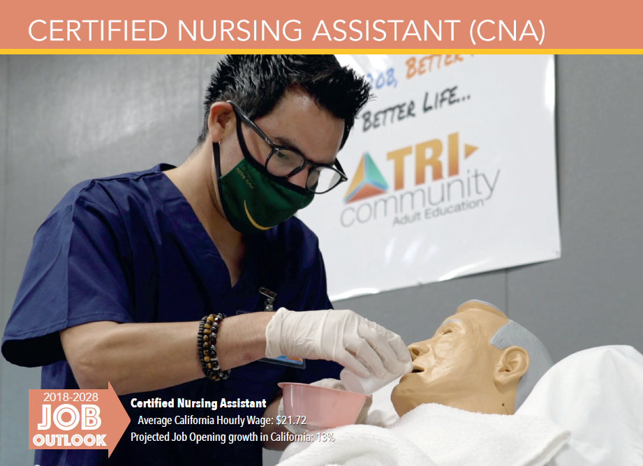 Photo of certified nursing assistant training on practice model