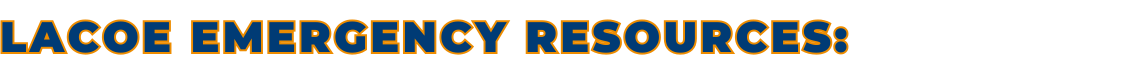 LACOE Emergency Resources
