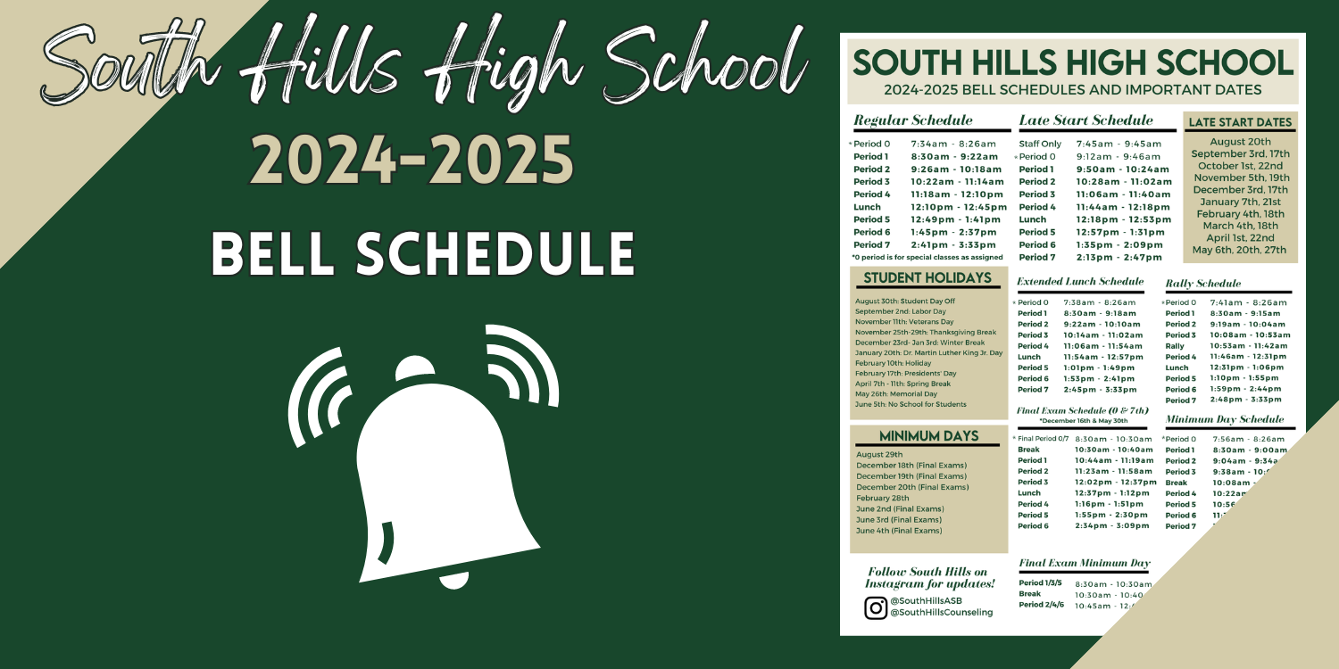 2024-2025 Bell Schedule